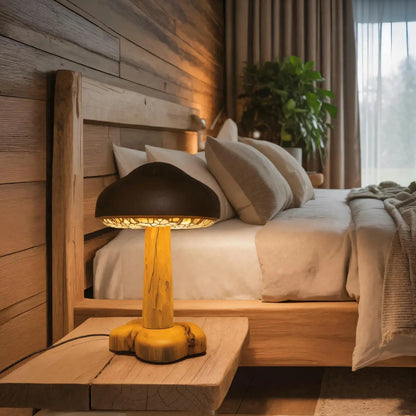 Handmade Mushroom Table Lamp With Warm Glow For Bedroom Kitchnce