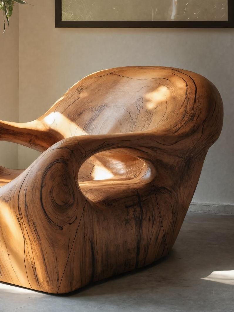 Modern Sculptural Lounge Chair For Living Room Or Reading Corner Kitchnce