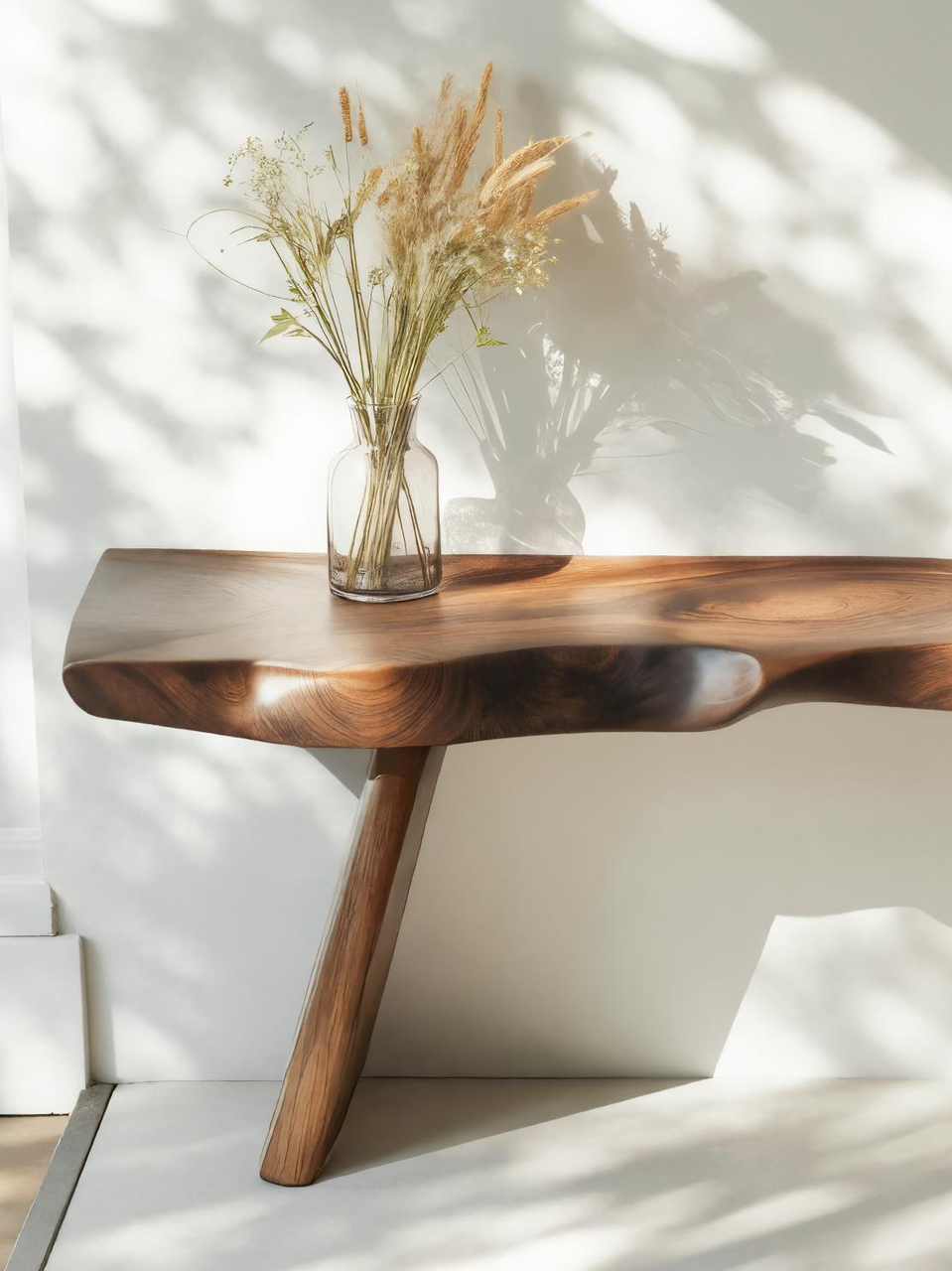 Organic Live Edge Bench For Entryway Or Hallway Kitchnce
