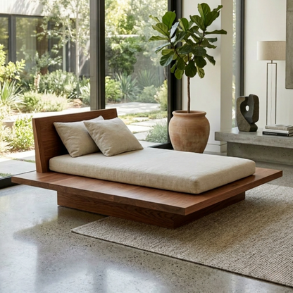 Modern Solid Wood Daybed with Clean Lines and Minimalist Design