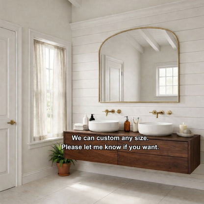 Floating Bathroom Vanity with Double Drawers – Handcrafted Solid Wood Design Kitchnce