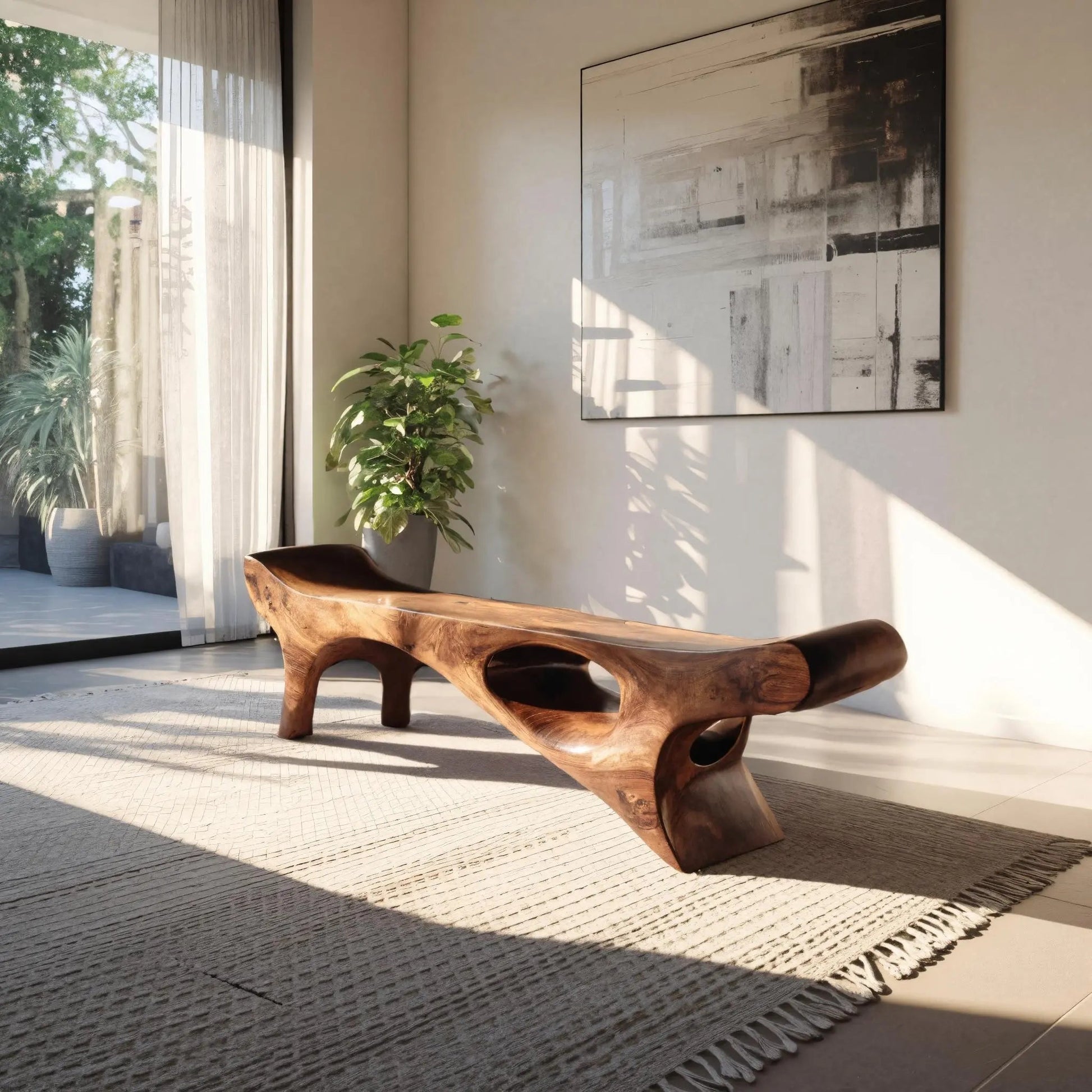 Artistic Bench For Living Room Or Entryway Kitchnce