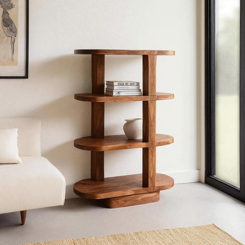 Modern Open Bookcase For Living Room Space Kitchnce