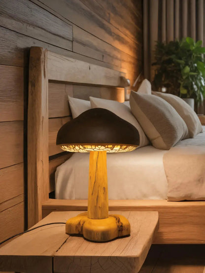 Handmade Mushroom Table Lamp With Warm Glow For Bedroom Kitchnce