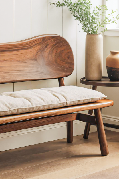 Modern Bench With Curved Backrest For Bedroom Kitchnce