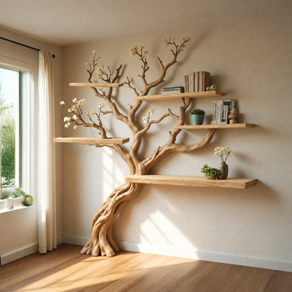 Everbranch Handcrafted Solid Wood Tree Bookshelf