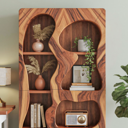 Organic Sculptural Bookshelf For Living Room Or Office Kitchnce