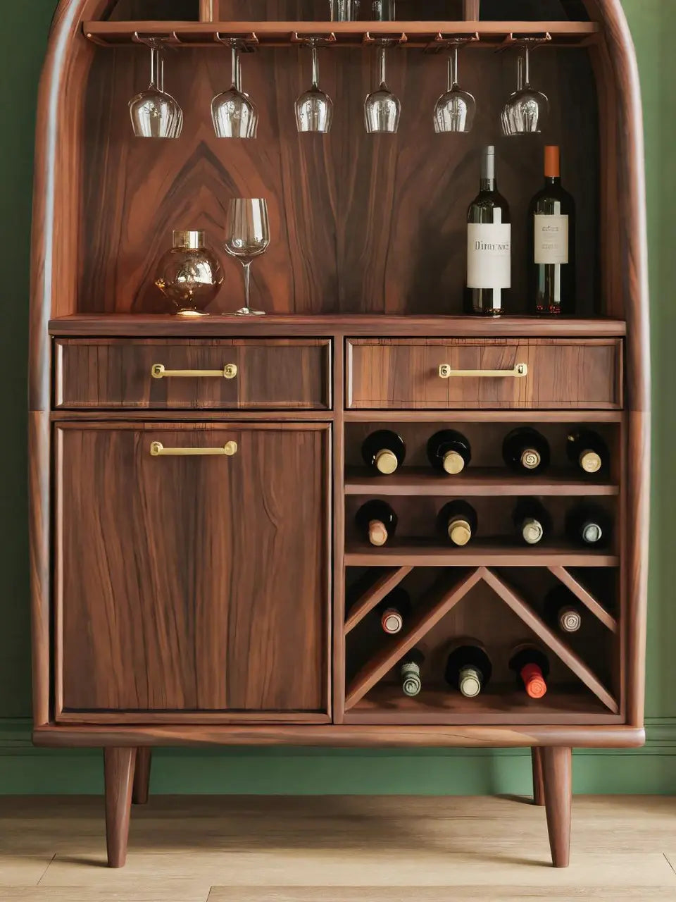 Modern Arched Wine Cabinet For Dining Room Kitchnce