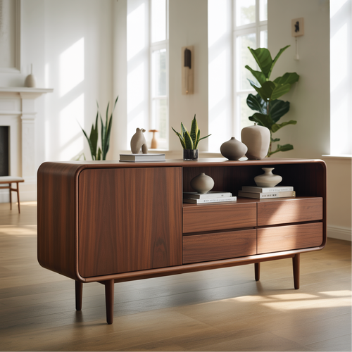 Solid Wood Console Table – Handcrafted Minimalist Storage Design for Modern Living Spaces Kitchnce