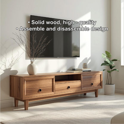 Mid Century Solid Wood TV Stand Modern Media Console Entertainment Center Cabinet Kitchnce