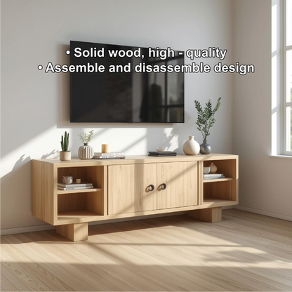 Mid Century Solid Wood TV Stand Modern Media Console Entertainment Center Storage Cabinet Kitchnce
