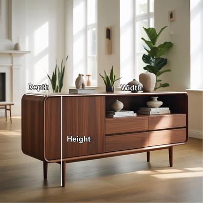 Solid Wood Console Table – Handcrafted Minimalist Storage Design for Modern Living Spaces Kitchnce