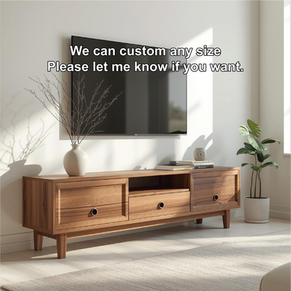 Mid Century Solid Wood TV Stand Modern Media Console Entertainment Center Cabinet Kitchnce