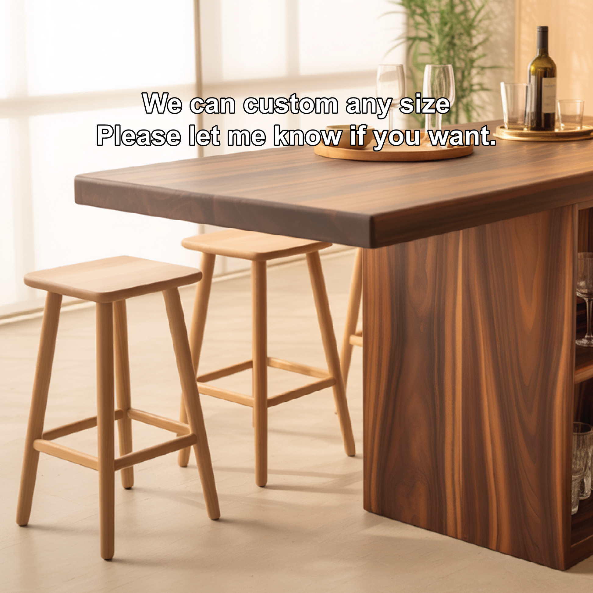 Handcrafted Solid Wood Dining Table with Open Storage and Smooth Rich Grain for Modern Kitchens Kitchnce