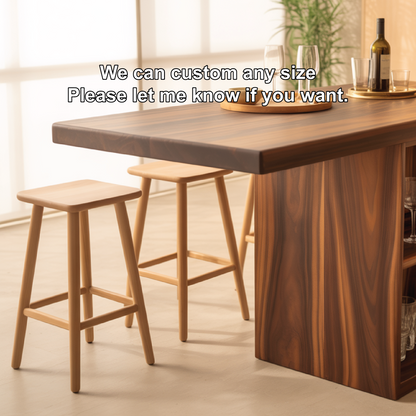 Handcrafted Solid Wood Dining Table with Open Storage and Smooth Rich Grain for Modern Kitchens Kitchnce
