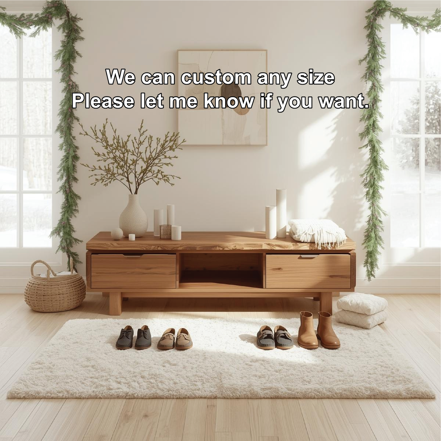 Handcrafted Solid Wood Entryway Bench with Live Edge Design and Minimalist Storage Style Kitchnce