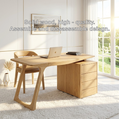 Modern Writing Desk with Drawers Minimal Home Office Work Table Elegant Design