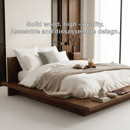 Modern Low Profile Platform Bed Frame, Minimalist Bedroom Furniture Design