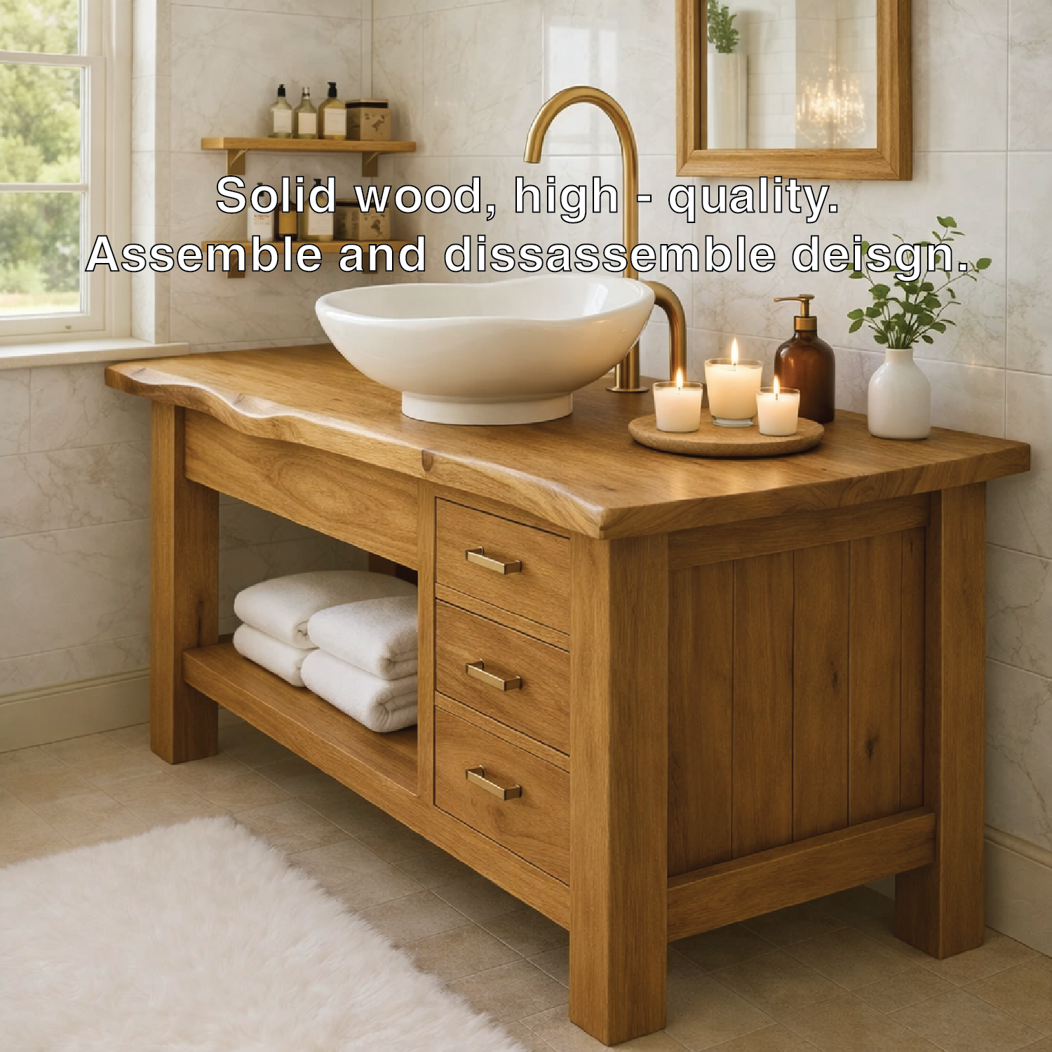 Rustic Wood Bathroom Vanity Cabinet With Drawers Open Shelf Bathroom Vanity Base Kitchnce