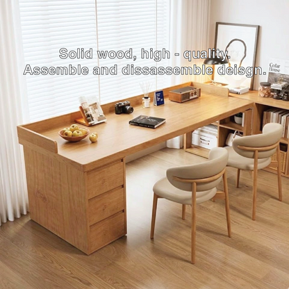 Spacious Work Desk with Storage and Modern Minimalist Design