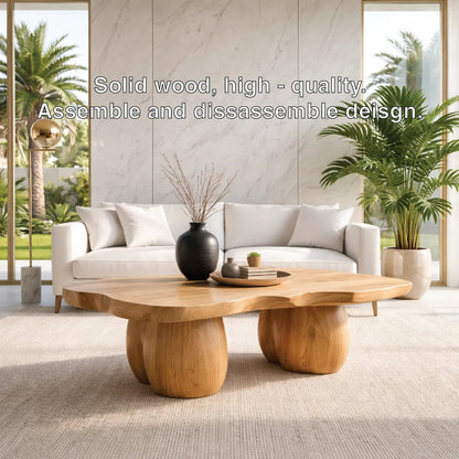 Handcrafted Live Edge Coffee Table with Unique Sculptural Design Kitchnce
