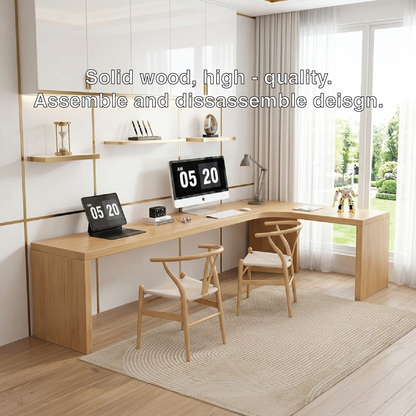 Modern Corner Desk with Dual Workstations for Office and Home Use