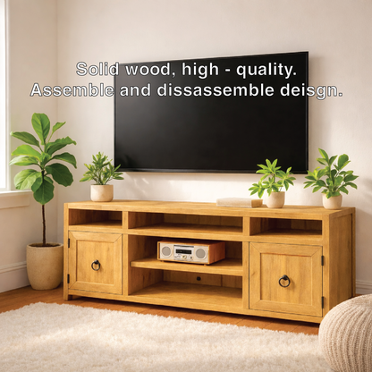 Mid Century Solid Wood TV Stand Modern Media Console Entertainment Center Cabinet Kitchnce