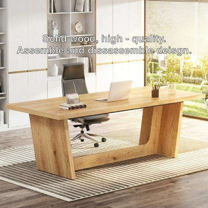 Modern Executive Desk with V Shaped Base Large Home Office Work Table