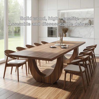 Modern Rectangular Dining Table Sculptural Base Large Dining Room Kitchen Table Kitchnce