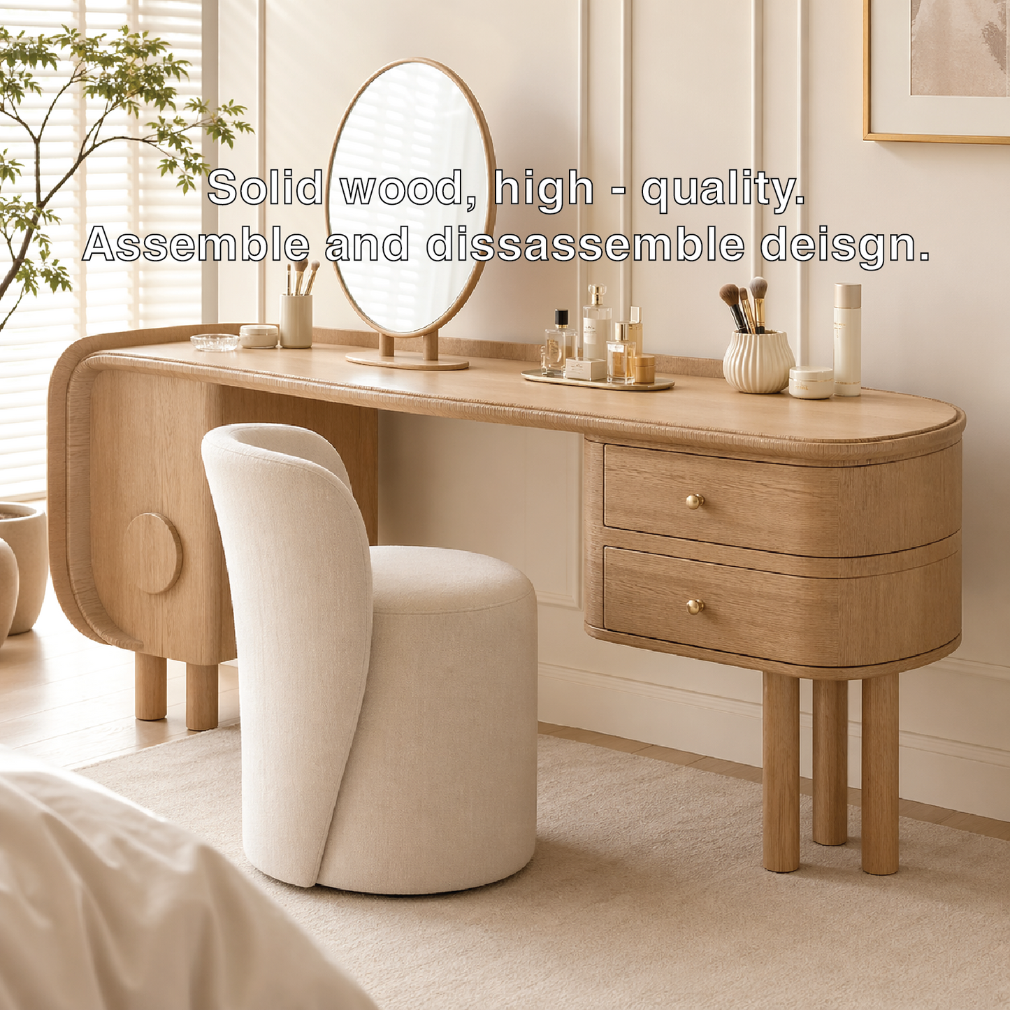 Modern Makeup Vanity Desk With Drawers Dressing Table Bedroom Beauty Furniture Set