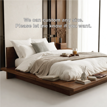 Modern Low Profile Platform Bed Frame, Minimalist Bedroom Furniture Design