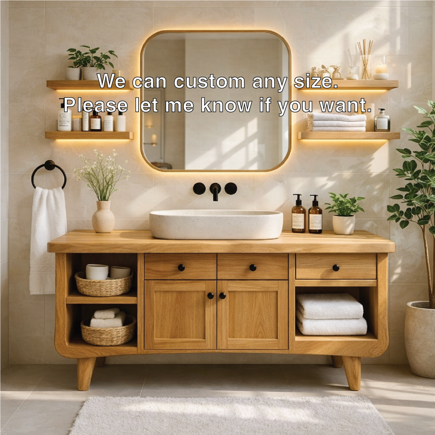 Modern Farmhouse Bathroom Vanity Cabinet With Drawers And Open Shelf Storage Kitchnce