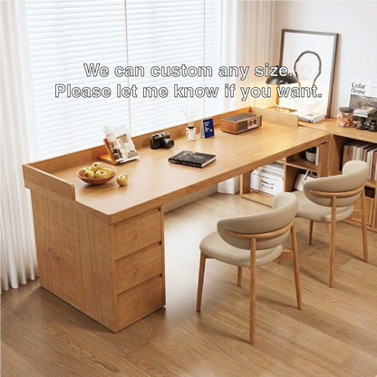 Spacious Work Desk with Storage and Modern Minimalist Design