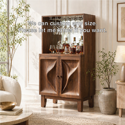 Modern Bar Cabinet Liquor Storage Glass Rack Home Entertaining Display Furniture