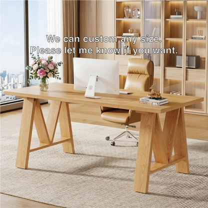 Modern Office Desk with Unique "M" Shape Legs and Spacious Workspace