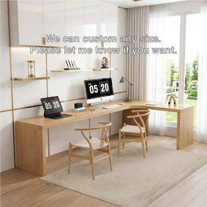 Modern Corner Desk with Dual Workstations for Office and Home Use