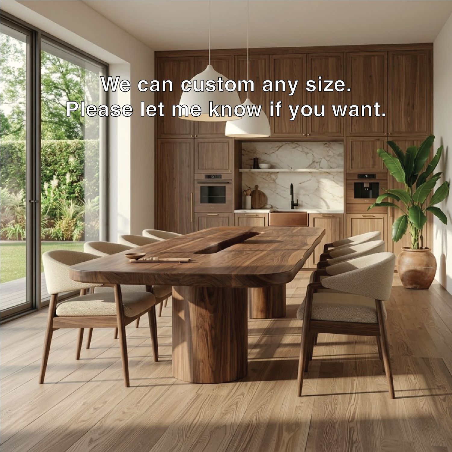 Modern Large Dining Table Oval Sculptural Pedestal Base Kitchen Dining Room Furniture