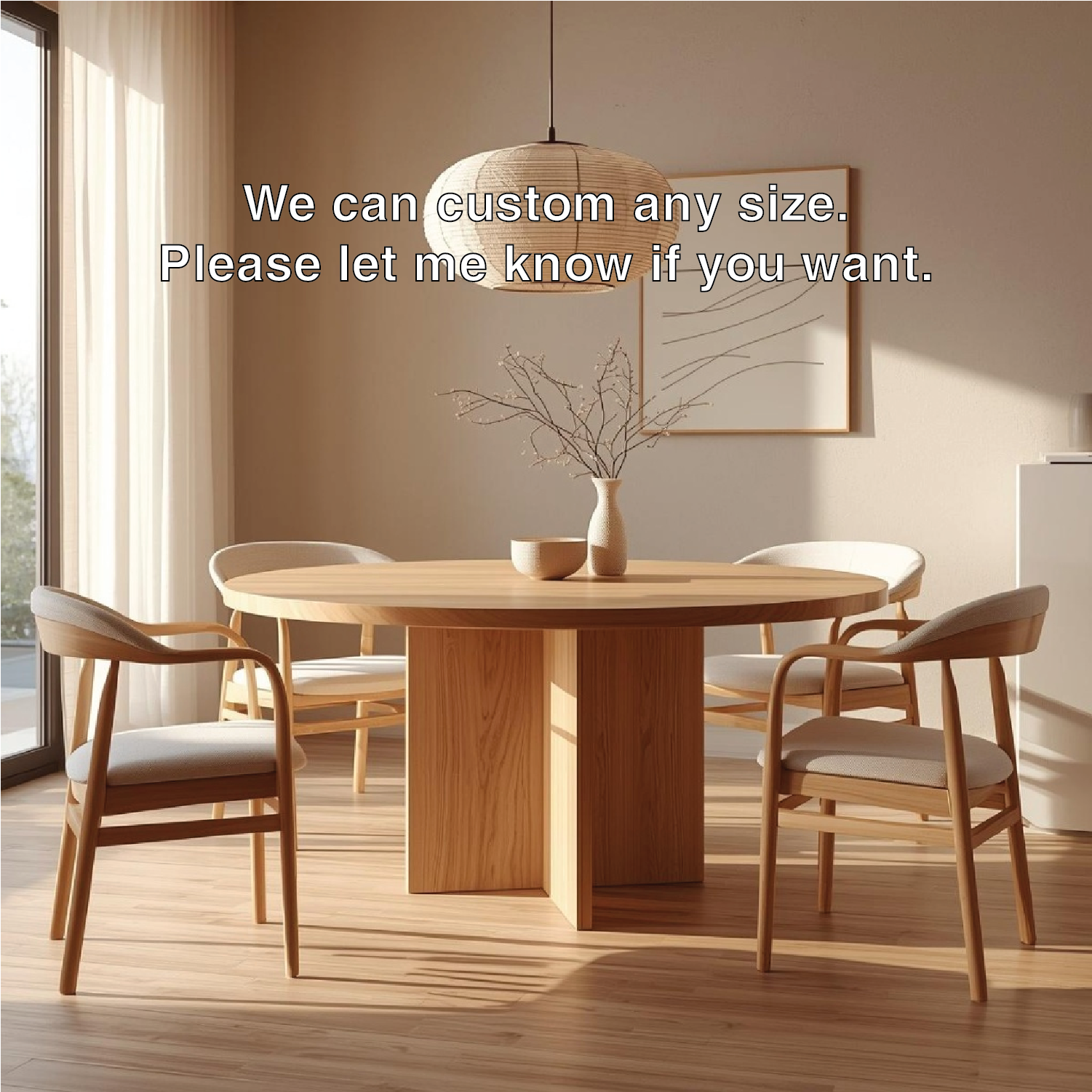 Round Dining Table with Pedestal Base Modern Dining Room Table Kitchen Furniture