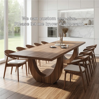 Modern Rectangular Dining Table Sculptural Base Large Dining Room Kitchen Table Kitchnce