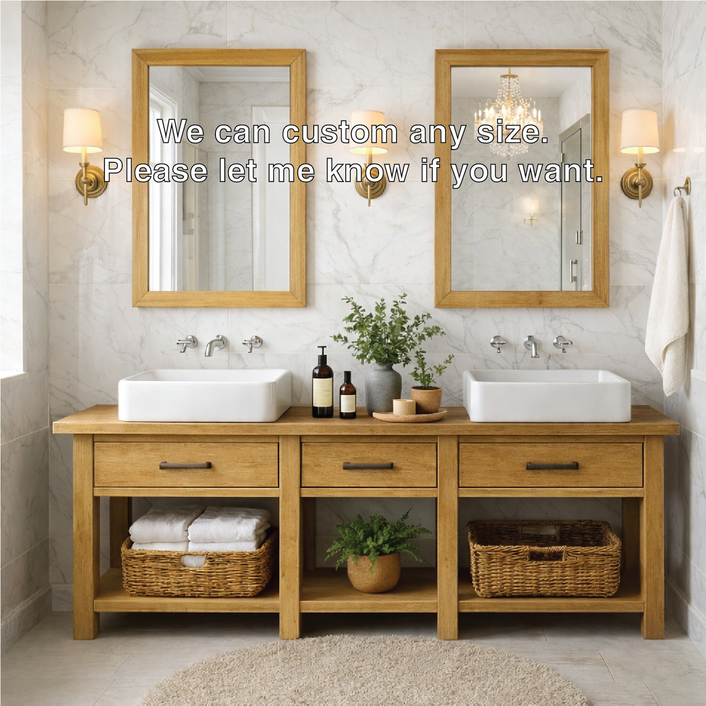 Modern Farmhouse Double Bathroom Vanity Cabinet Wood Vanity Base With Drawers Storage Kitchnce