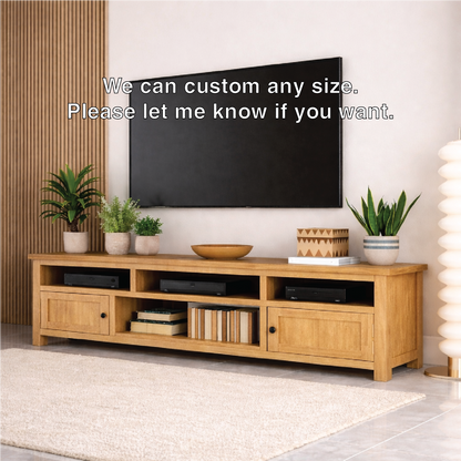 Mid Century Solid Wood TV Stand Long Media Console Entertainment Center Cabinet Kitchnce