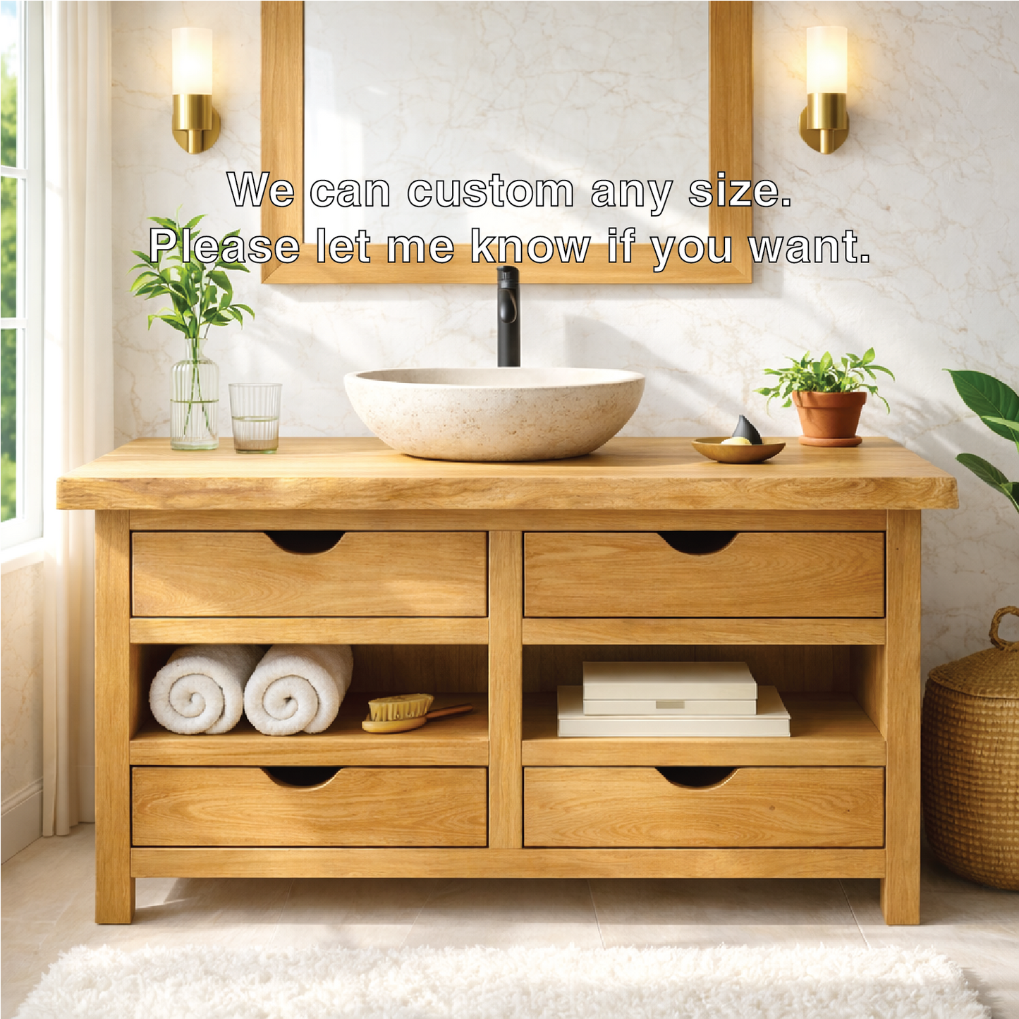 Modern Wooden Bathroom Vanity with Storage – Stylish & Durable Kitchnce
