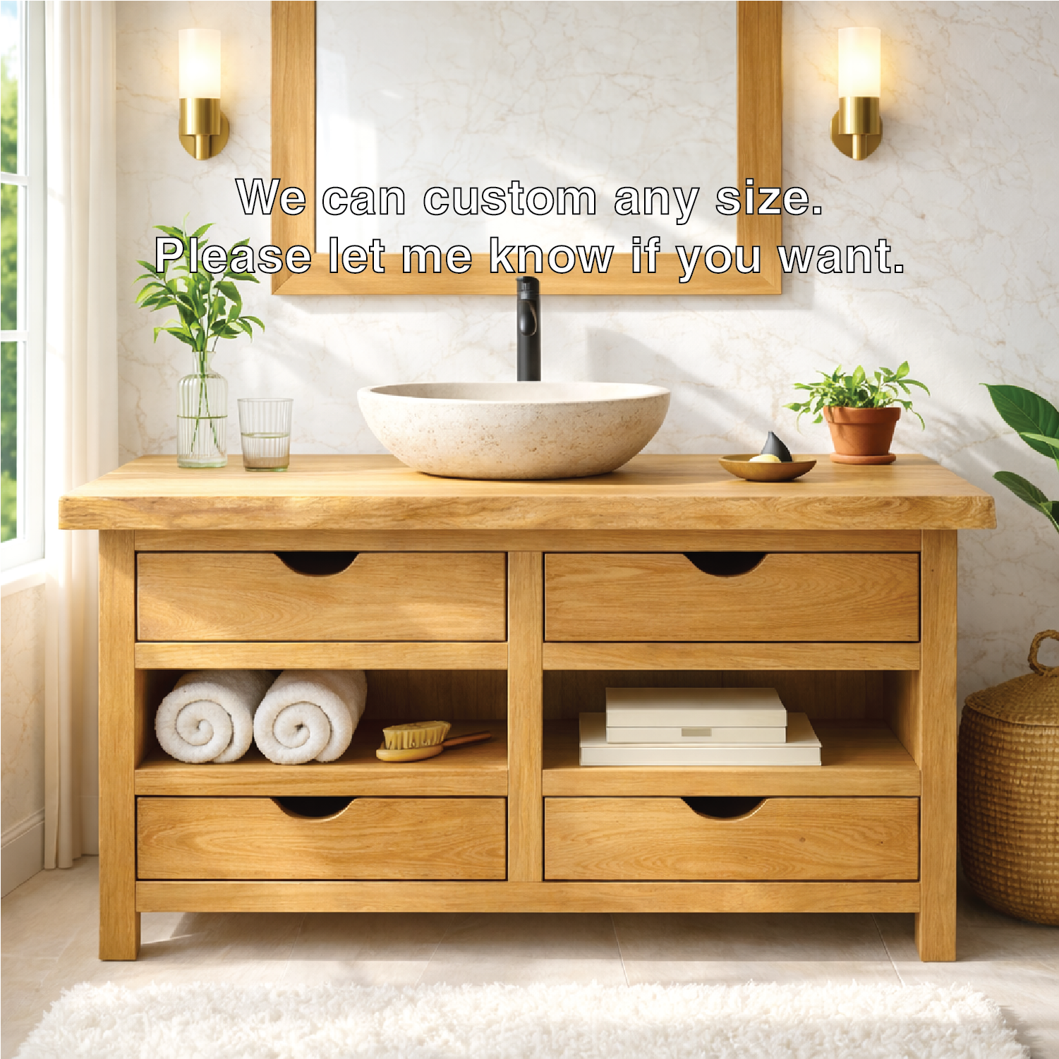 Modern Wooden Bathroom Vanity with Storage – Stylish & Durable Kitchnce