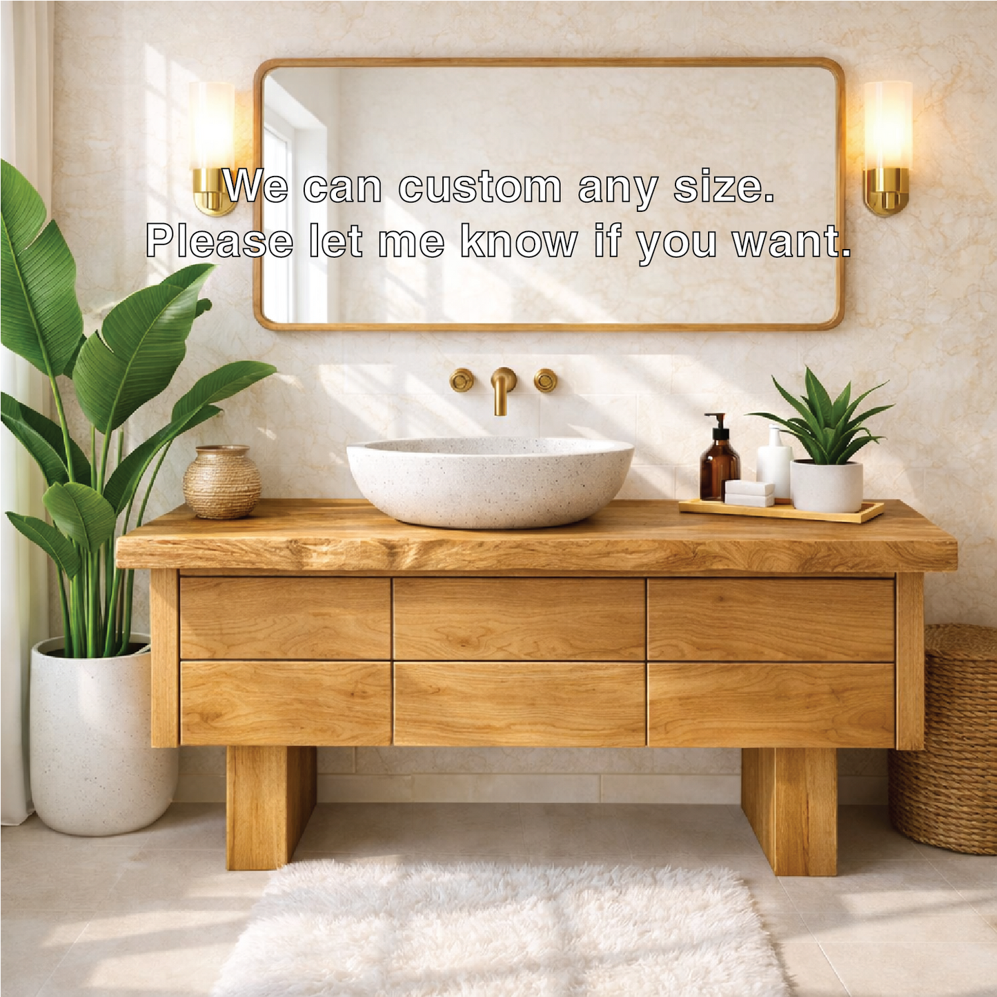 Wooden Bathroom Vanity with Modern Storage and Minimalist Design Kitchnce