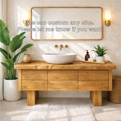 Wooden Bathroom Vanity with Modern Storage and Minimalist Design Kitchnce