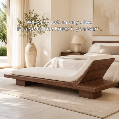 Modern Minimalist Chaise Lounge Daybed with Cushion for Bedroom Reading Nook