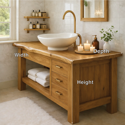 Rustic Wood Bathroom Vanity Cabinet With Drawers Open Shelf Bathroom Vanity Base Kitchnce
