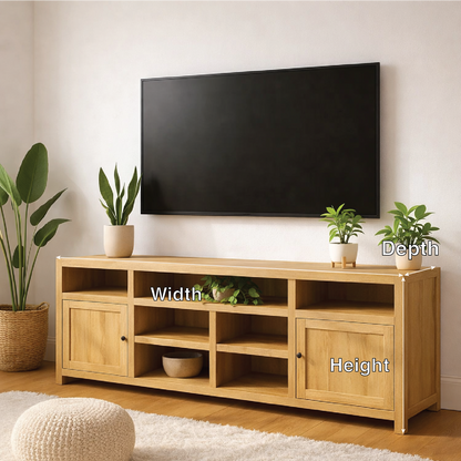 Modern Solid Wood TV Stand Storage Media Console Entertainment Center Cabinet Kitchnce