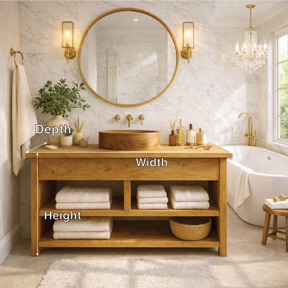 Farmhouse Wood Bathroom Vanity Cabinet With Drawers And Storage Bathroom Vanity Base Kitchnce