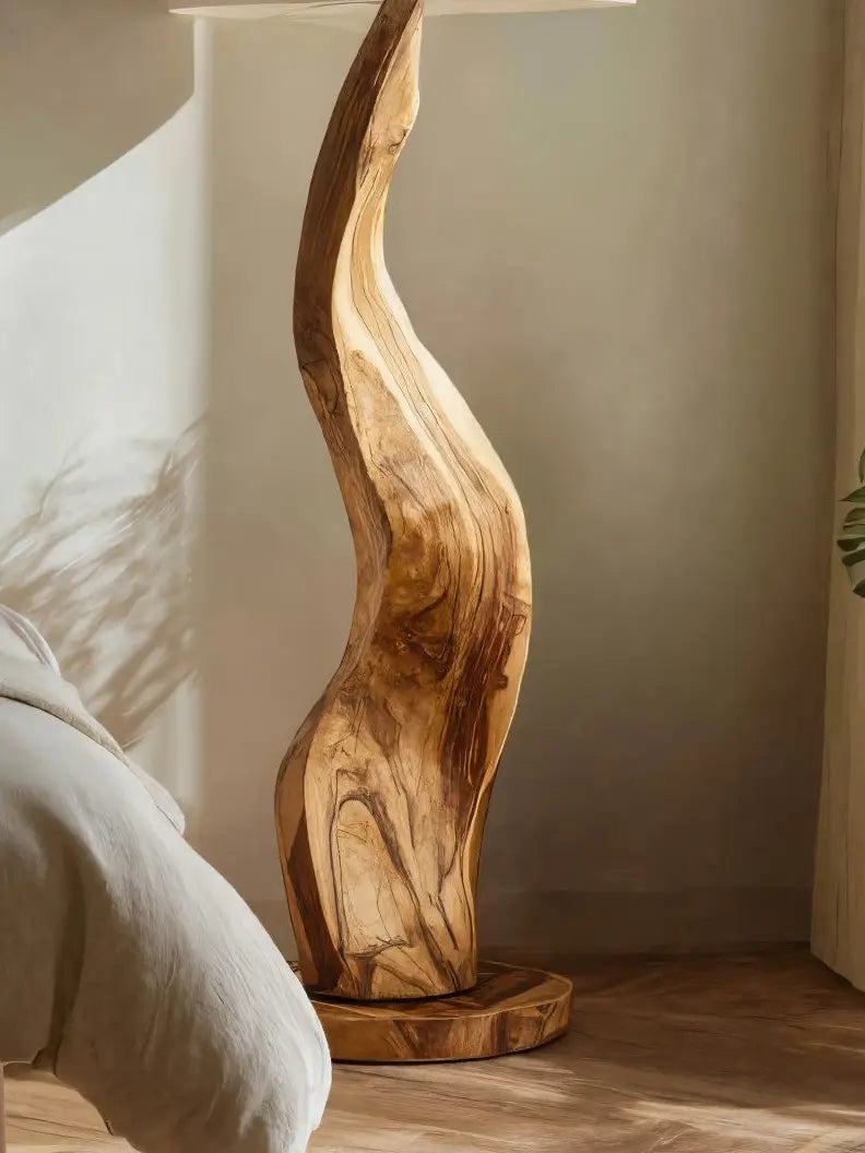 Modern Sculptural Floor Lamp With Curved Base For Bedroom Kitchnce
